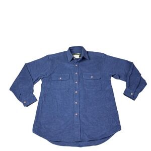 Field & Stream Mens Chambray‎ Long Sleeve Button Up Shirt Blue Size M